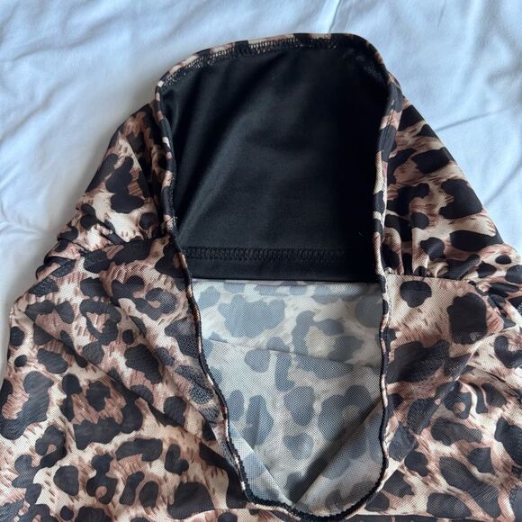 SHEIN Leopard Print Strapless Blouse - Picture 5 of 6